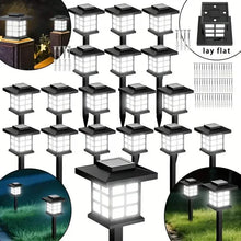 Load image into Gallery viewer, 6-Pack: Solar Outdoor Path Lights Warm Light LED, 600mA, Waterproof
