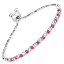 Load image into Gallery viewer, 0.88 Carat Genuine Ruby .925 Sterling Silver Bracelet
