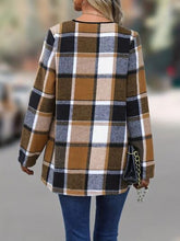 Load image into Gallery viewer, Elegant Plaid Open Front Long Sleeve Jacket Stylish &amp; Cozy Lightweight Breathable Outerwear
