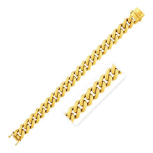 Load image into Gallery viewer, 14k Yellow Gold 8 1/2 inch Wide Polished Curb Chain Bracelet
