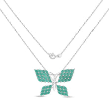 Load image into Gallery viewer, 3.12 Carat Genuine Emerald .925 Sterling Silver Pendant
