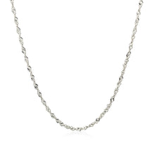 Load image into Gallery viewer, 14k White Gold Singapore Chain 1.5mm
