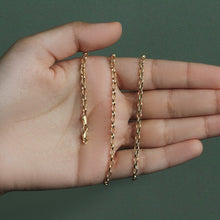 Load image into Gallery viewer, 3.2mm 14k Yellow Gold Oval Rolo Chain
