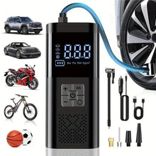 Load image into Gallery viewer, Portable Electric Tire Inflator – 150PSI Air Compressor with Digital Gauge &amp; LED Light
