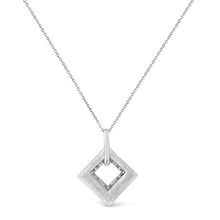 Load image into Gallery viewer, .925 Sterling Silver Pave-Set Diamond Accent Kite Shape 18" Pendant Necklace (I-J Color, I1-I2 Clarity)
