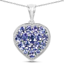 Load image into Gallery viewer, 9.79 Carat Genuine Amazonite &amp; Tanzanite .925 Sterling Silver Pendant
