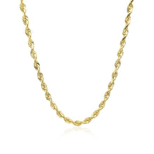 Load image into Gallery viewer, 3.0mm 10k Yellow Gold Solid Diamond Cut Rope Chain
