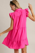 Load image into Gallery viewer, Pink Full Size Ruffle Cap Sleeve Dress Plus Size Elegant &amp; Timeless Classic Design Dress
