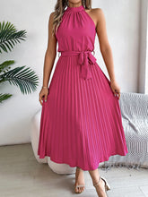 Load image into Gallery viewer, Cute Pink Sleeveless Midi Dress Elegant &amp; Flowy Girls Dress Beautiful Design
