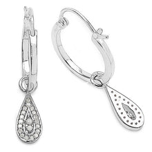 Load image into Gallery viewer, 0.28 Carat Genuine White Diamond .925 Sterling Silver Earrings
