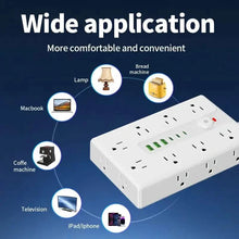 Load image into Gallery viewer, 22-in-1 Multi-Functional Power Strip – 16 Sockets, 3 USB-A &amp; 3 USB-C
