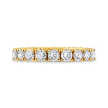 Load image into Gallery viewer, 14K Yellow Gold 2.00 Cttw Shared Prong Set Round Cut Diamond Eternity Band (J-K Color, VS1-VS2 Clarity) - Ring Size 6.75
