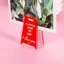 Load image into Gallery viewer, [2D Flat] Charming "I Love You Little Sign" Acrylic Desk Plaque - The Perfect Office Decor Accessory And Gift for Friends, Couples, And Family.
