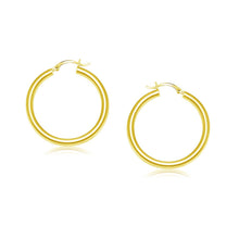 Load image into Gallery viewer, 14k Yellow Gold Polished Hoop Earrings (25 mm)

