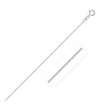 Load image into Gallery viewer, 14k White Gold Diamond Cut Round Wheat Chain 0.6mm
