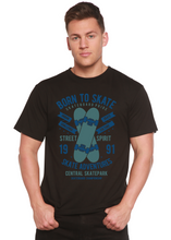 Load image into Gallery viewer, Born To Skate Men's Bamboo Viscose/Organic Cotton Short Sleeve Graphic T-Shirt
