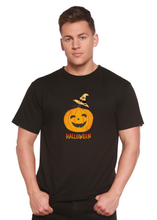 Load image into Gallery viewer, Halloween Pumpkin Unisex Bamboo Viscose/Organic Cotton Short Sleeve Graphic T-Shirt
