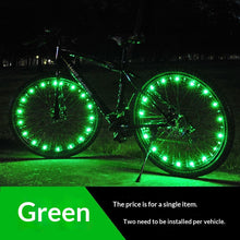 Load image into Gallery viewer, 20 LED Bike Cycling Rim Lights Wheel Spoke Light String Strip Lamps Waterproof Bicycle Light Decoration Accessories Waterproof LED Bike Spoke Lights For Adult Bike Beautiful Night Bike Decoration
