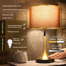 Load image into Gallery viewer, Modern Touch Sensor Dimming Luxury Living Room Simple Nordic LED Table Lamp Creative Simplicity Cloth Desk Light Indoor  Decorative Table Lamp Cute Study Lamps for Bedroom Décor
