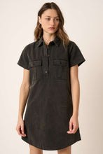 Load image into Gallery viewer, Button Detail Collared Neck Short Sleeve Shirt Dress For Women – Casual, Chic and Versatile Wardrobe Essential
