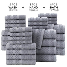 Load image into Gallery viewer, Gray Cotton Bath Towel Set (10–32 pcs)
