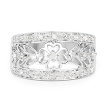 Load image into Gallery viewer, 0.31 Carat Genuine White Diamond .925 Sterling Silver Ring
