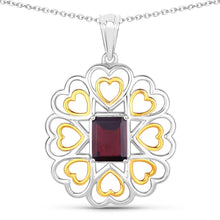Load image into Gallery viewer, 2.55 Carat Genuine Garnet .925 Sterling Silver Pendant
