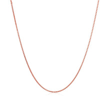 Load image into Gallery viewer, 14k Rose Gold Diamond Cut Round Wheat Chain 0.6mm
