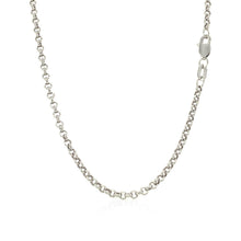 Load image into Gallery viewer, 2.3mm 14k White Gold Rolo Chain
