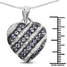 Load image into Gallery viewer, 1.30 Carat Genuine Tanzanite and White Topaz .925 Sterling Silver Pendant

