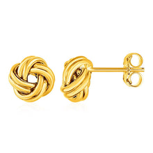 Load image into Gallery viewer, Love Knot Post Earrings in 14k Yellow Gold
