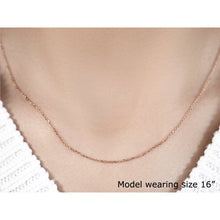 Load image into Gallery viewer, 14k Rose Gold Diamond Cut Cable Link Chain 1.1mm
