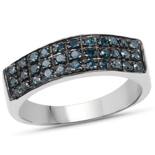 Load image into Gallery viewer, 0.40 Carat Genuine Blue Diamond .925 Sterling Silver Ring
