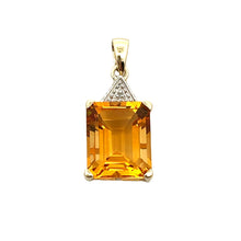 Load image into Gallery viewer, Citrine Diamond Fashion Pendants 10KT Yellow Gold
