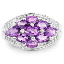Load image into Gallery viewer, 1.91 Carat Genuine  Amethyst .925 Sterling Silver Ring
