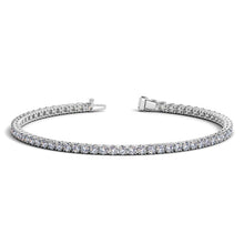 Load image into Gallery viewer, Lab Grown Round Diamond Tennis Bracelet in 14k White Gold (3 cctw F/G  VS2/SI1)
