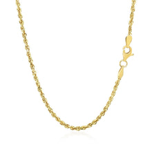 Load image into Gallery viewer, 2.25mm 10k Yellow Gold Solid Diamond Cut Rope Chain
