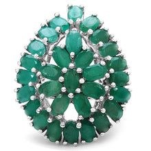 Load image into Gallery viewer, 8.10 Carat Genuine Emerald .925 Sterling Silver Ring
