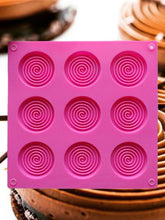 Load image into Gallery viewer, 9 Holes 3D Chocolate Mold Big Textured Fondant Silicone Insert Mould Cookie Cake Mold Decoration Cake Chocolate Tools Shape Silicone Round Mold Cake Decorating Tools
