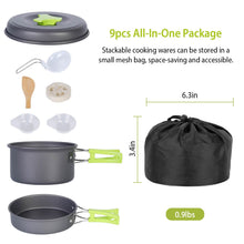 Load image into Gallery viewer, 9-Piece: Camping Cookware Set
