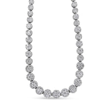 Load image into Gallery viewer, IGI Certified 14K Yellow Gold 14 3/4 cttw Pave Set Round-Cut Diamond Riviera Necklace (F-G Color, S2-I1 Clarity)
