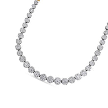 Load image into Gallery viewer, IGI Certified 14K Yellow Gold 14 3/4 cttw Pave Set Round-Cut Diamond Riviera Necklace (F-G Color, S2-I1 Clarity)
