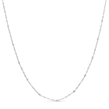 Load image into Gallery viewer, 14K White Gold 1/2 Cttw Diamond Bezel Station Paperclip Chain Necklace (H-I Color, SI1-SI2 Clarity) - 18"
