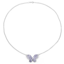 Load image into Gallery viewer, 3.31 Carat Genuine Tanzanite &amp; White Topaz .925 Sterling Silver Pendant
