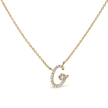 Load image into Gallery viewer, 10K White Gold Diamond Accent "A" Initial Script Style Pendant Necklace
