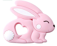 Load image into Gallery viewer, Baby Teether Silicone Rabbit Food Grade Bunny Teether Nursing Teething  Accessories Silicone Animal Teether For Kids and Baby
