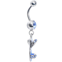Load image into Gallery viewer, Blue Gem Beach Sandal Belly Ring
