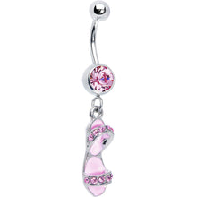 Load image into Gallery viewer, Pink Gem Beach Sandal Belly Ring
