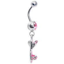 Load image into Gallery viewer, Pink Gem Beach Sandal Belly Ring
