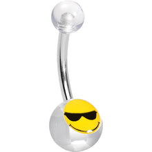 Load image into Gallery viewer, Clear Acrylic Sunglasses Smiley Belly Ring
